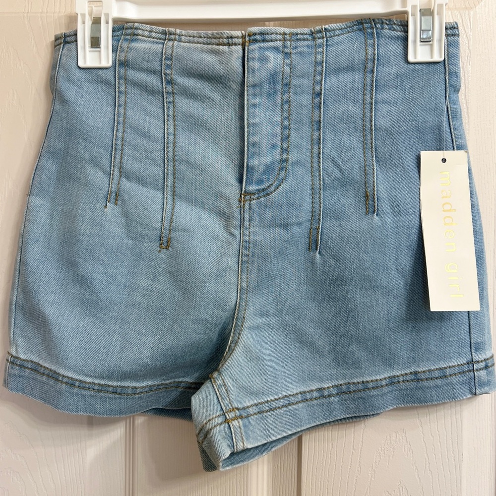 Madden Girl Light Blue Denim Shorts